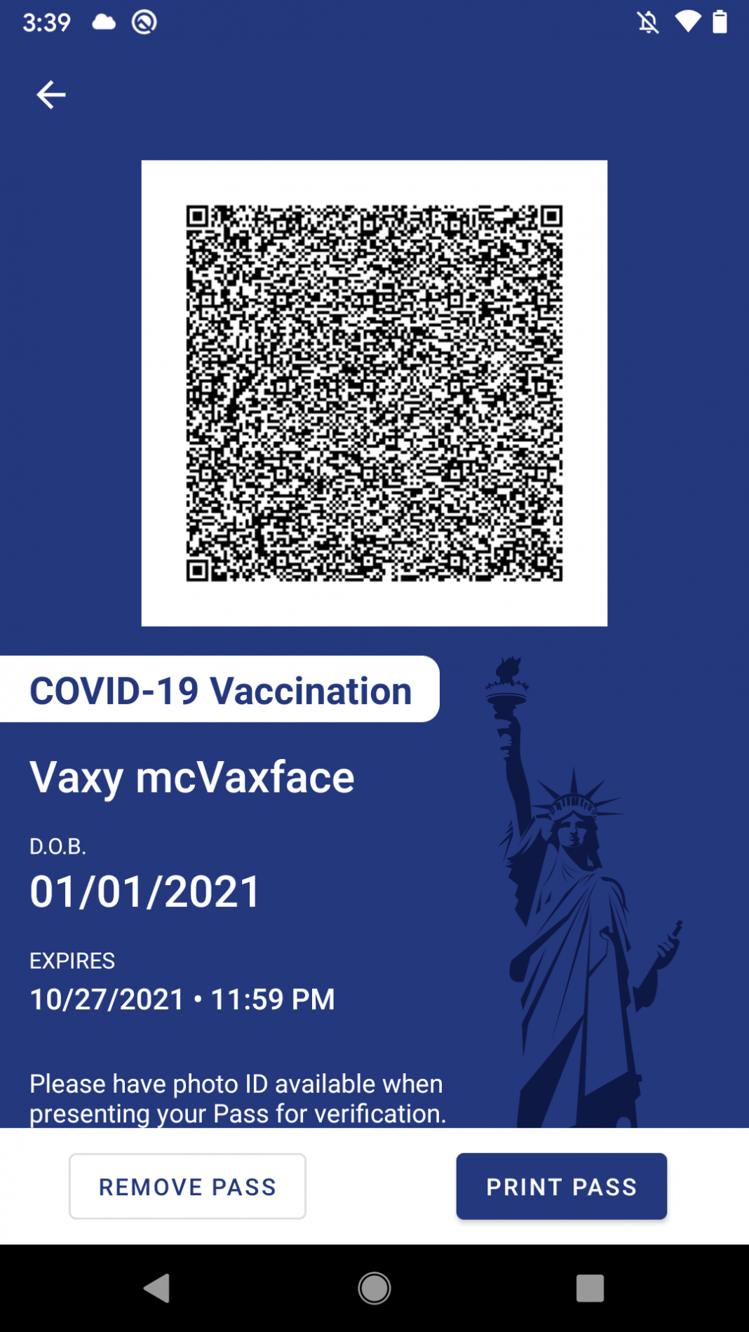Technical Advisory – New York State Excelsior Pass Vaccine Passport